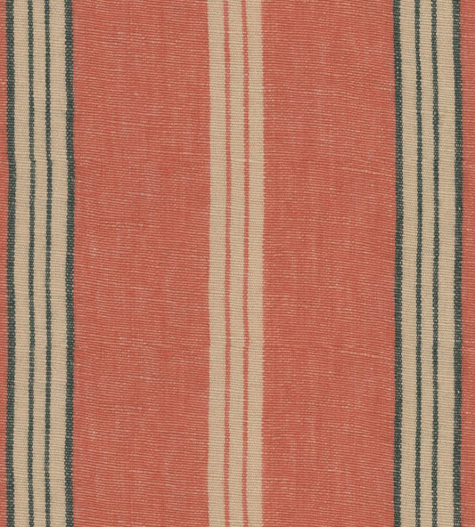 Oregon Stripes Fabric by MINDTHEGAP Orange Taupe