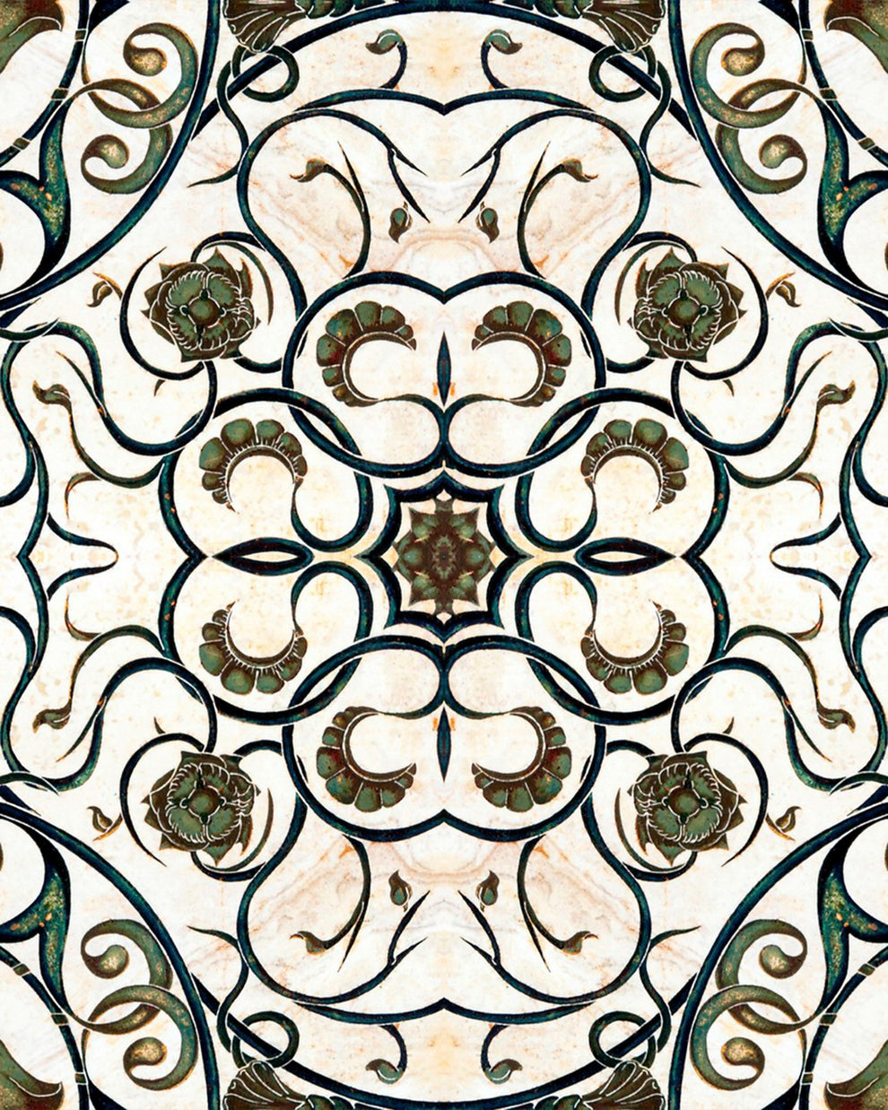 Organic Tile Wallpaper by MINDTHEGAP – The ReBorn House