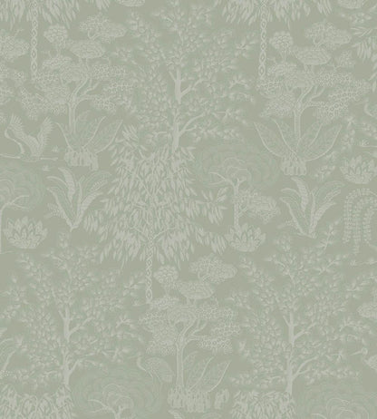 Origami Wallpaper by Eijffinger Green/Silver