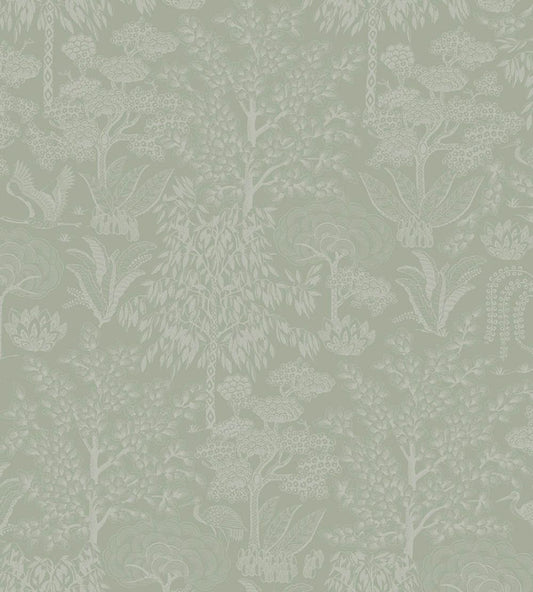 Origami Wallpaper by Eijffinger Green/Silver