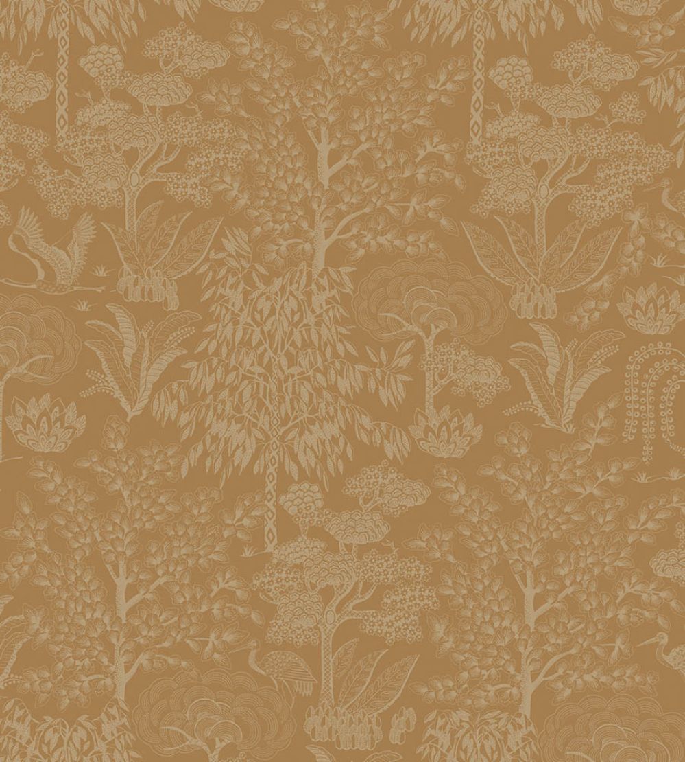 Origami Wallpaper by Eijffinger Ochre/Gold