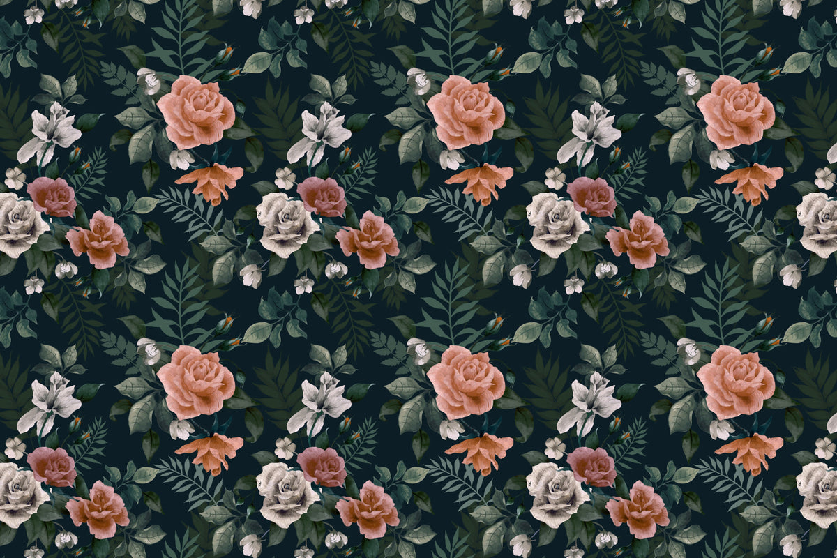 Ornament Rose mural by Hovia