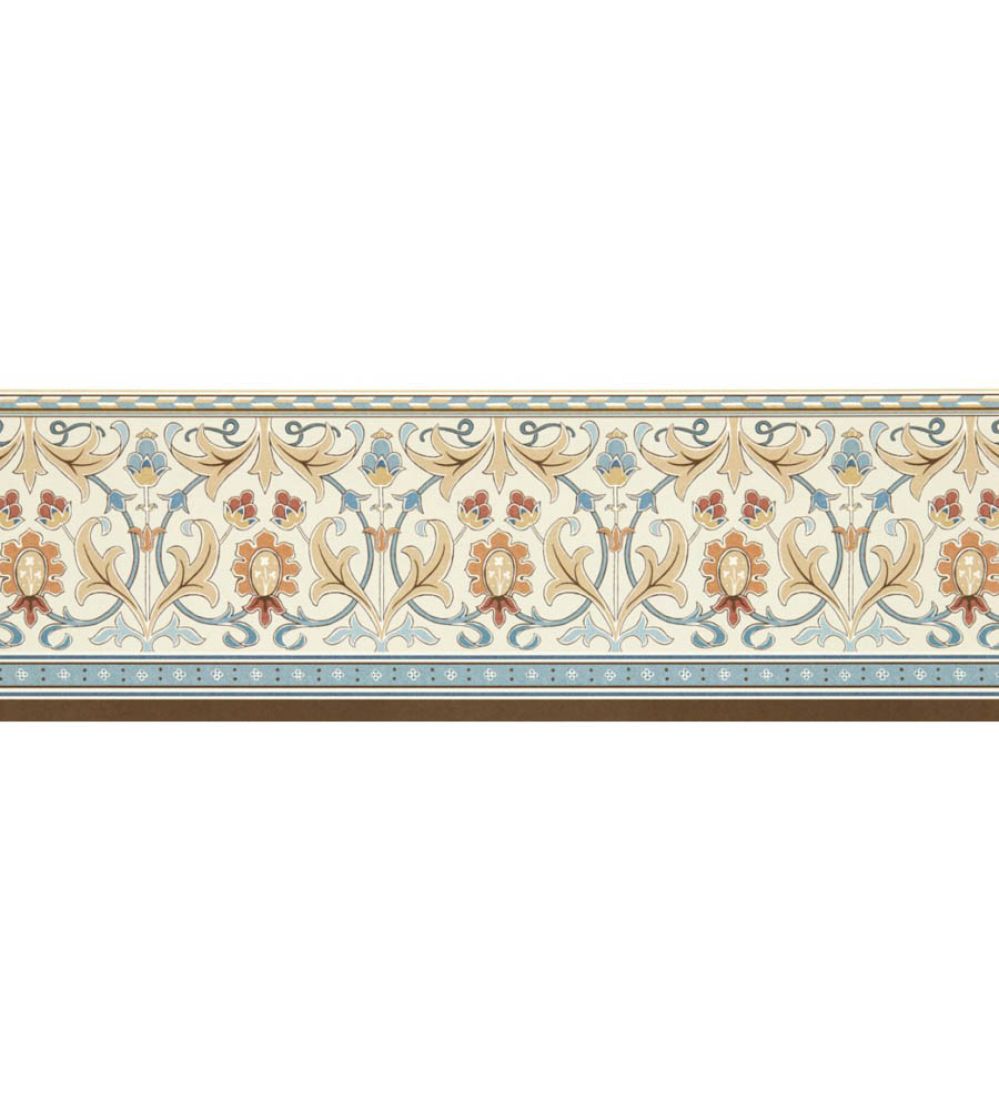 Ornamental Frieze Wallpaper by Morris & Co Linen/Woad