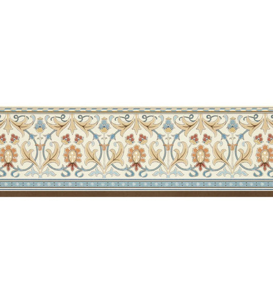 Ornamental Frieze Wallpaper by Morris & Co Linen/Woad