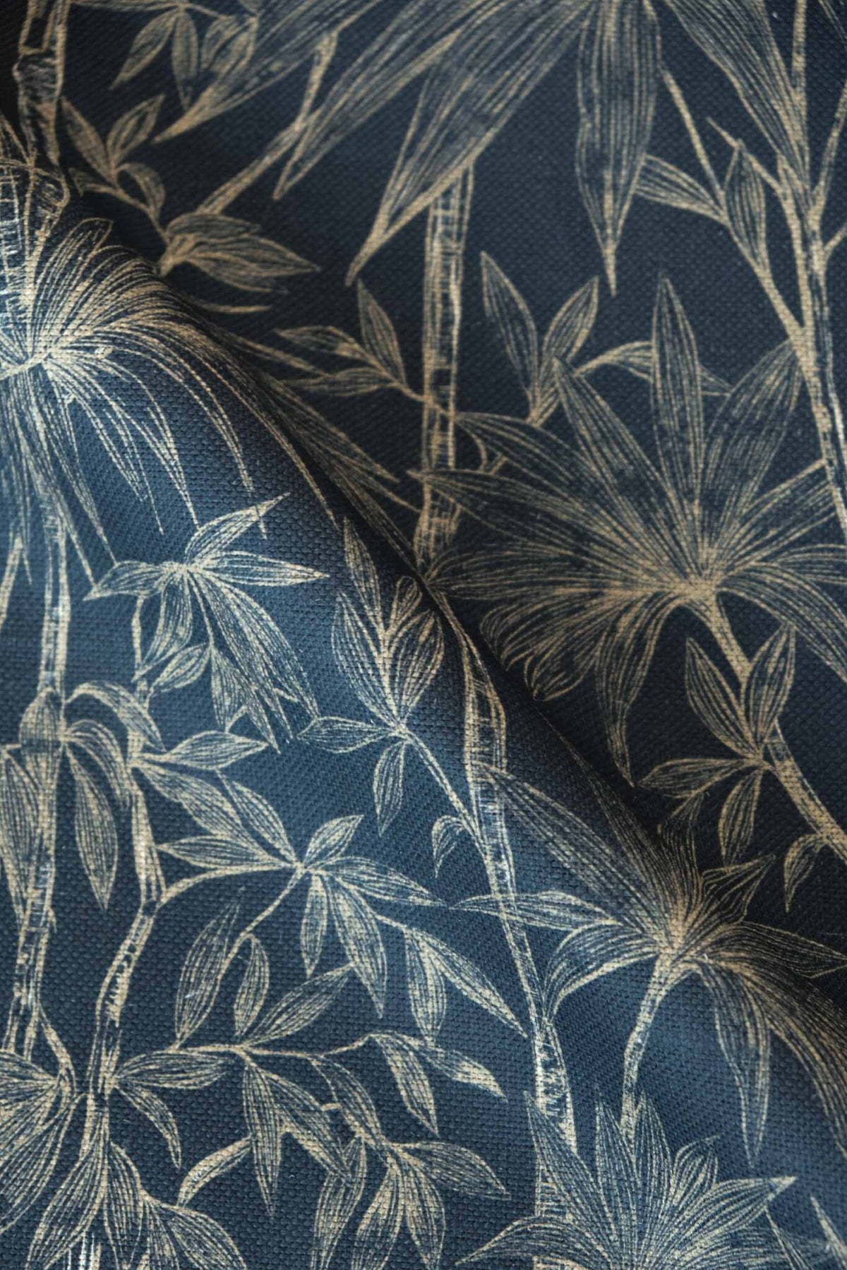 Oshadhi fabric by Coordonné in Indigo, flat pattern view