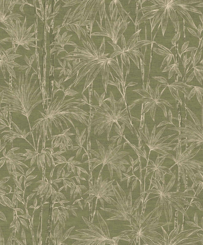 Oshadhi wallpaper by Coordonné in Moss, flat pattern view
