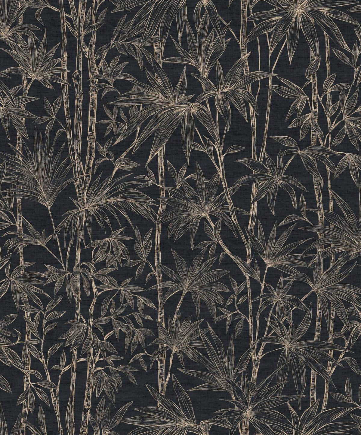 Oshadhi wallpaper by Coordonné in Onyx, flat pattern view