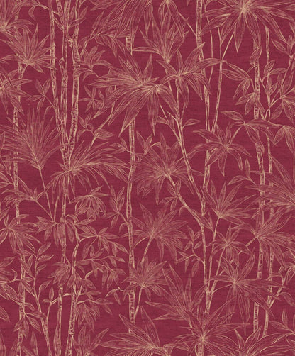 Oshadhi wallpaper by Coordonné in Vermillion, flat pattern view