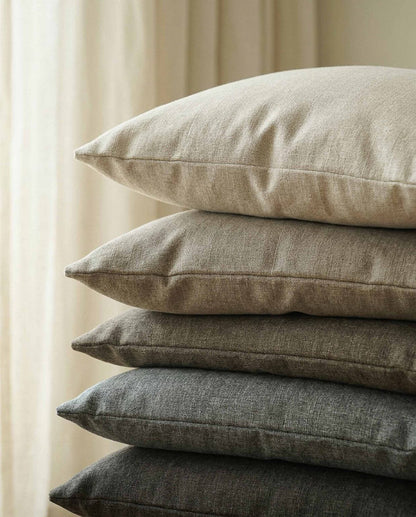 Oslo 300 fabric by Coordonné in Chrome, shown in a styled room