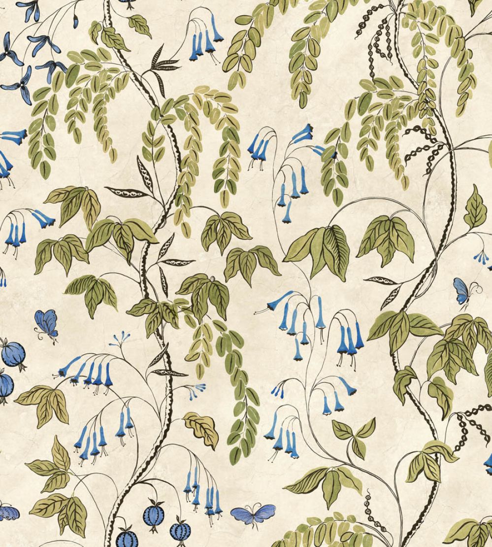 Ottilia Wallpaper by Sandberg Olive Green