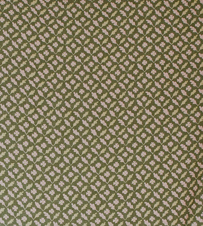 Oxalis Oak Fabric by Sophie Harpley Olive