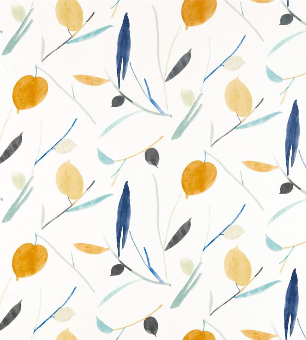 Oxalis Fabric by Scion Papaya / Honey