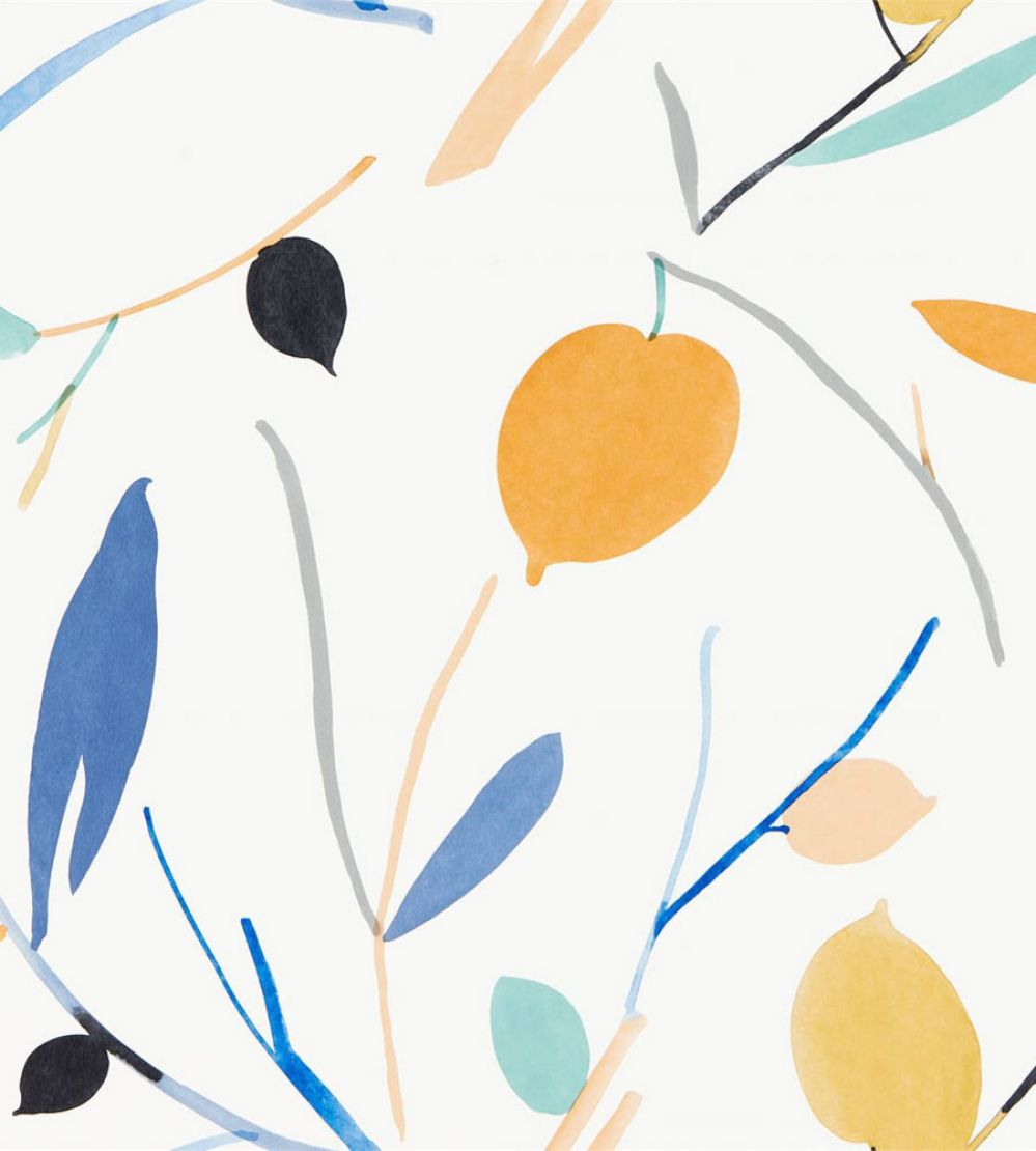Oxalis Wallpaper by Scion Papaya / Honey