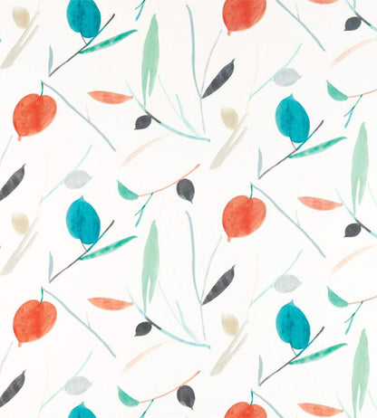 Oxalis Fabric by Scion Pimento / Marine
