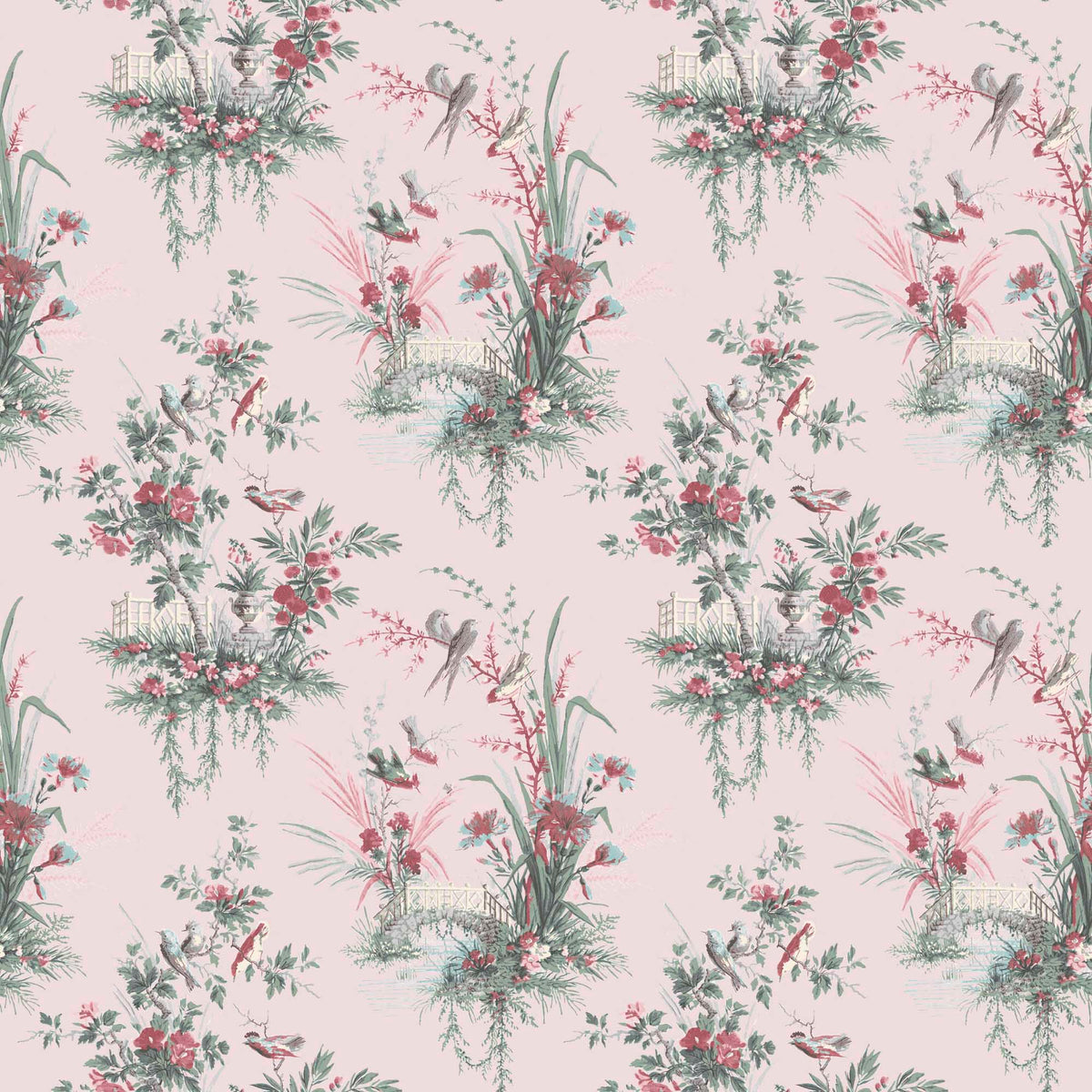Magical Garden in Pink Wallpaper