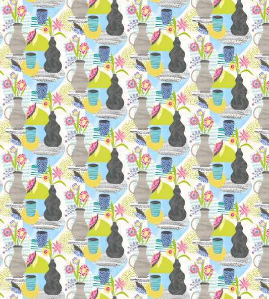 Pablo Wallpaper by Ohpopsi Chartreuse & Fog