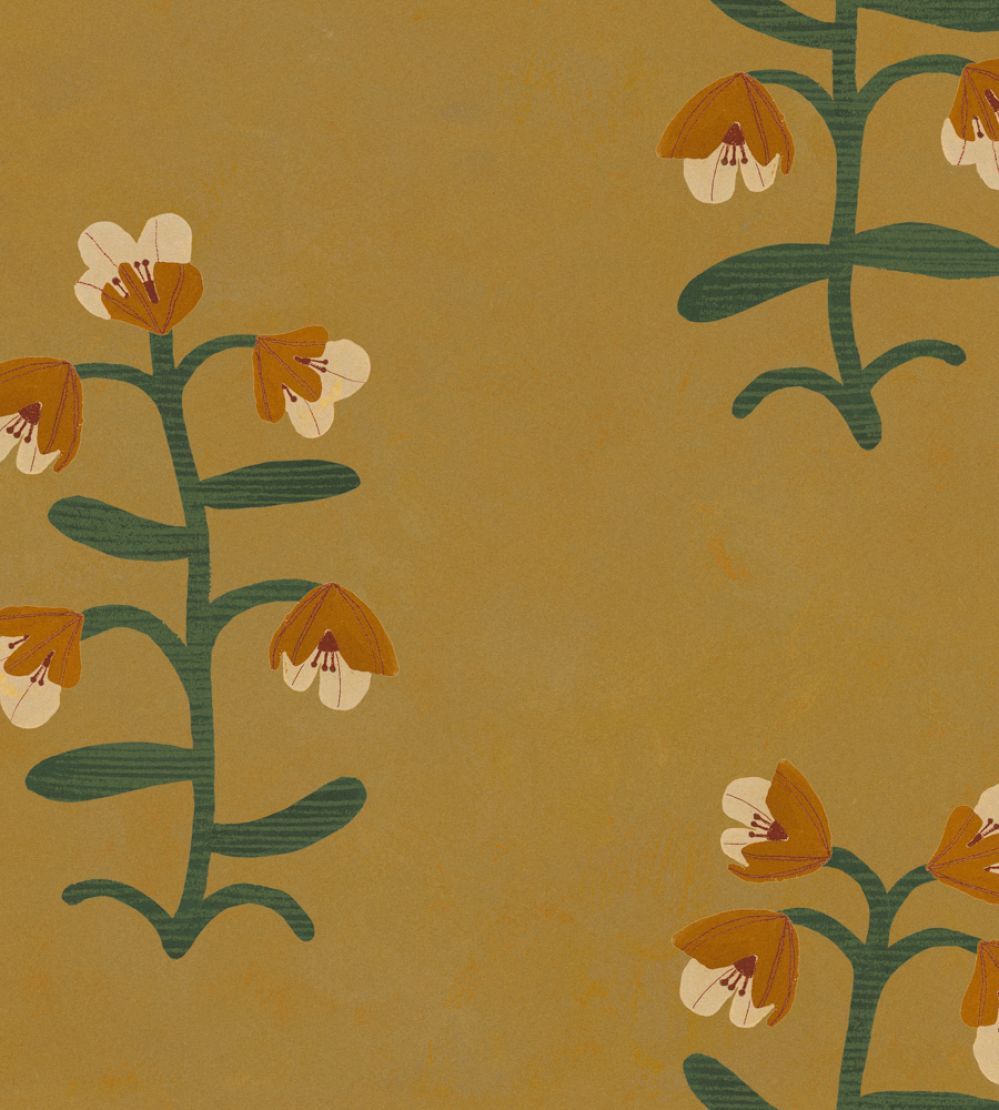 Pacific Blooming Wallpaper by Tres Tintas Ocher