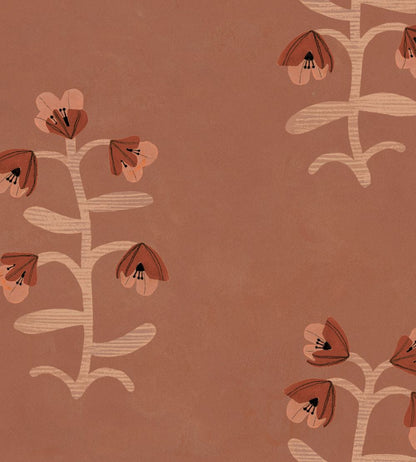 Pacific Blooming Wallpaper by Tres Tintas Red