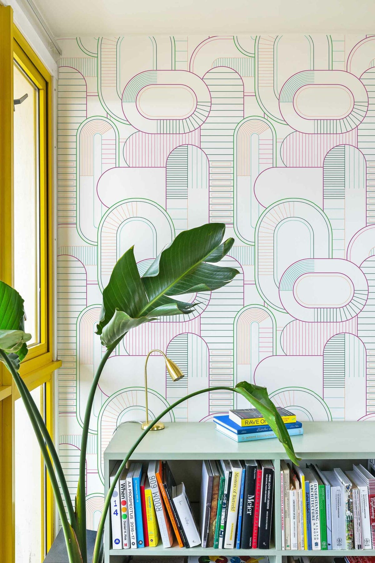 Pacífica wallpaper by Coordonné in 74, shown in a styled room