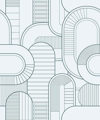 Pacífica wallpaper by Coordonné in 84, flat pattern view