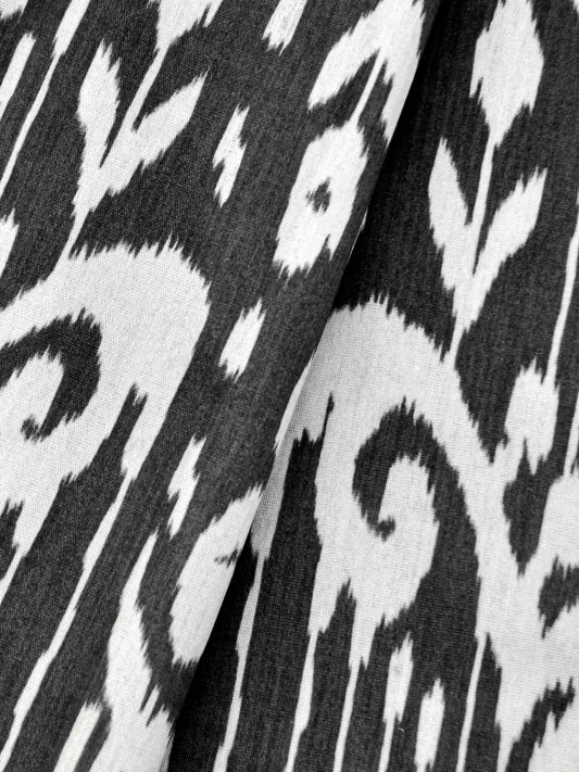 Padmasalis fabric by Coordonné in Black, flat pattern view