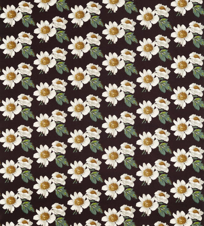 Paeonia Fabric by Harlequin Black Earth / Fig Leaf / Nectar