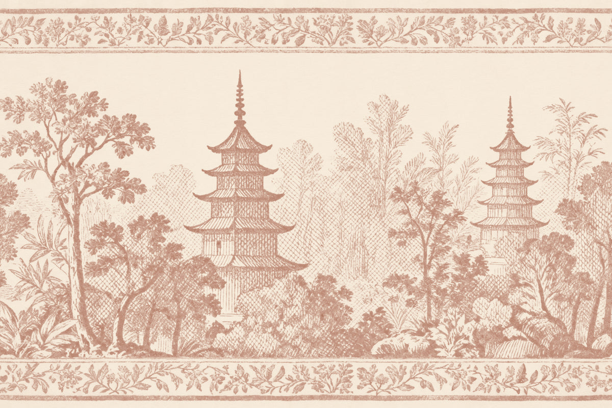 Pagoda Warm mural by Hovia