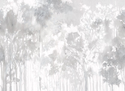 Painted Forest Gray mural by Rebel Walls