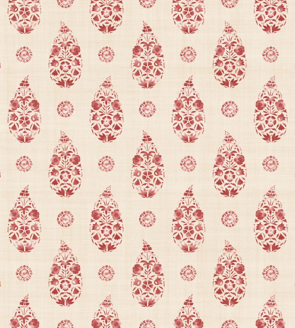 Paisley Wallpaper by Coordonne Red