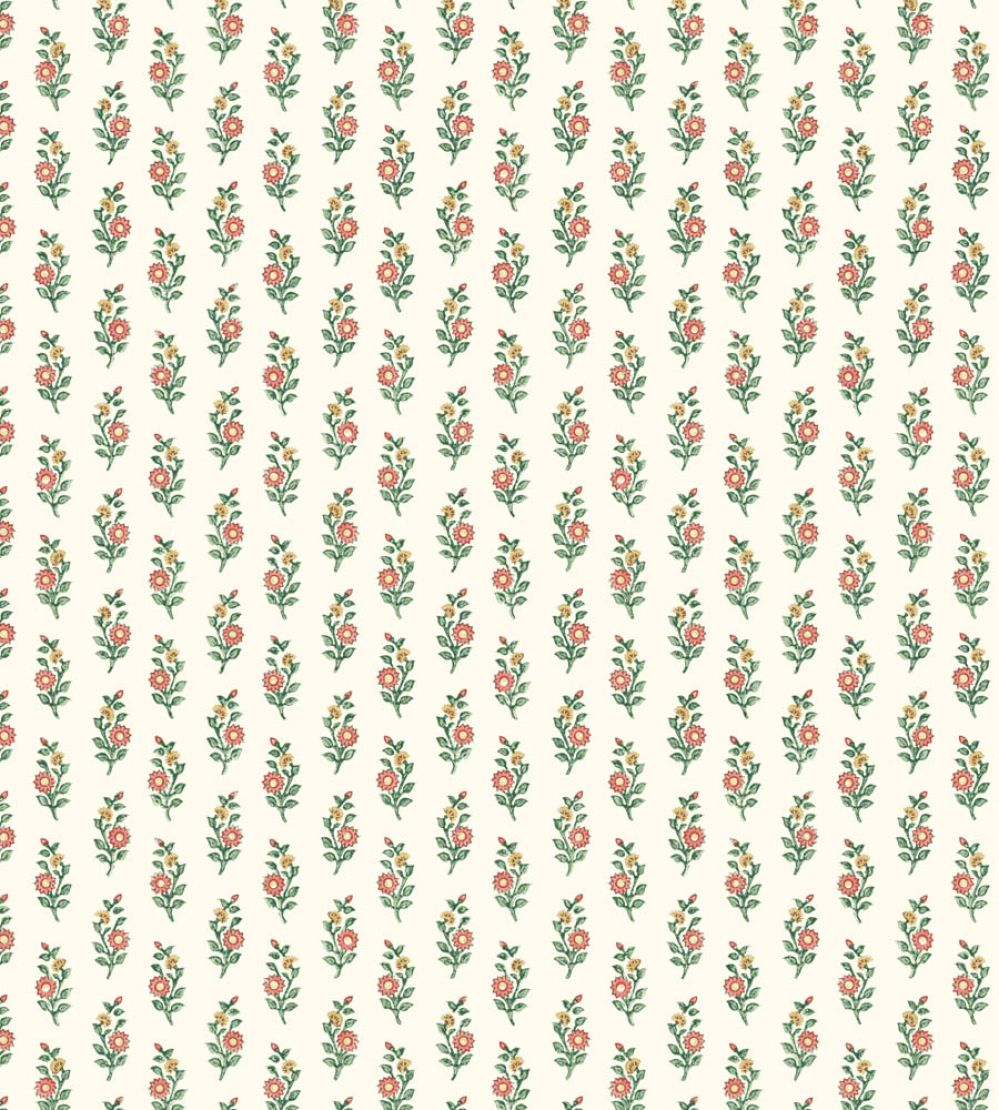 Paisley Flower Wallpaper by DADO Sage and Pink