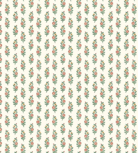 Paisley Flower Wallpaper by DADO Sage and Pink
