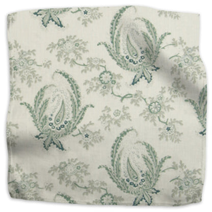 Paisley Stripe Fabric by Kathryn M. Ireland in Blue