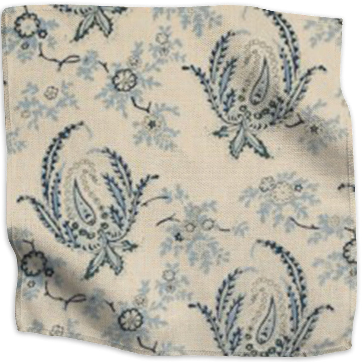 Paisley Stripe Fabric by Kathryn M. Ireland in Indigo