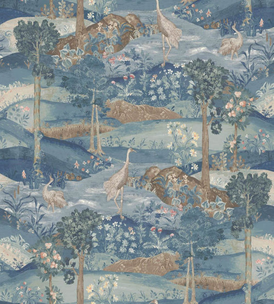 Palace Tapestry Wallpaper by GP & J Baker Royal Blue