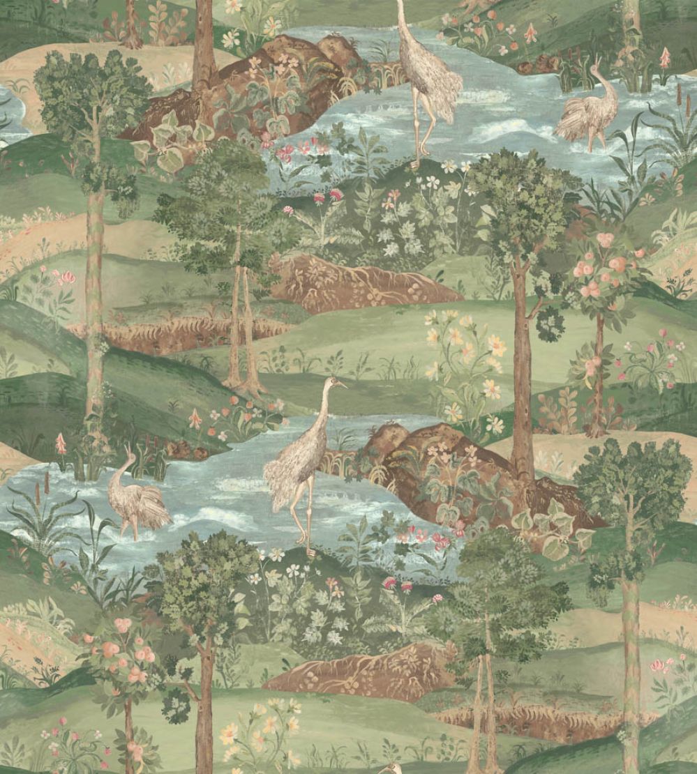 Palace Tapestry Wallpaper by GP & J Baker Royal Green