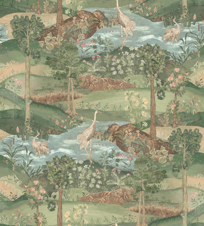 Palace Tapestry Wallpaper by GP & J Baker Royal Green