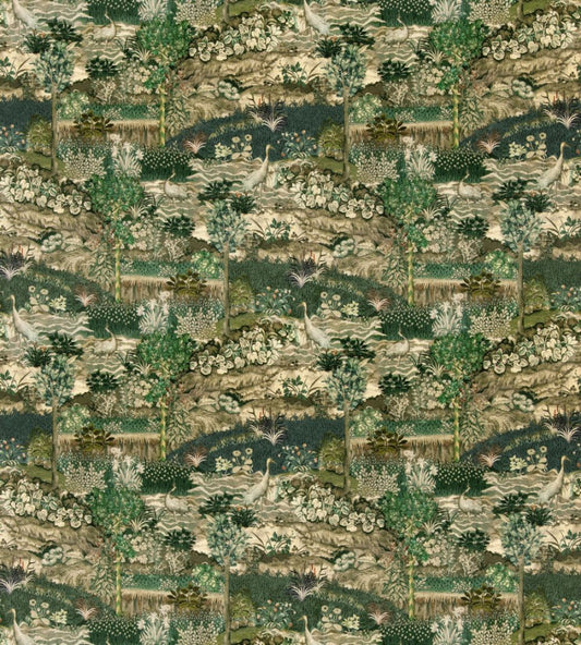 Palace Tapestry Velvet Fabric by GP & J Baker Royal Green