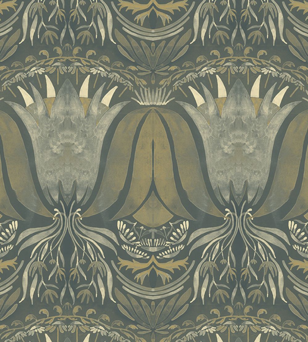 Palau Wallpaper by Tres Tintas Dark blue