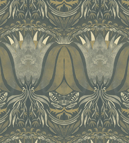 Palau Wallpaper by Tres Tintas Dark blue