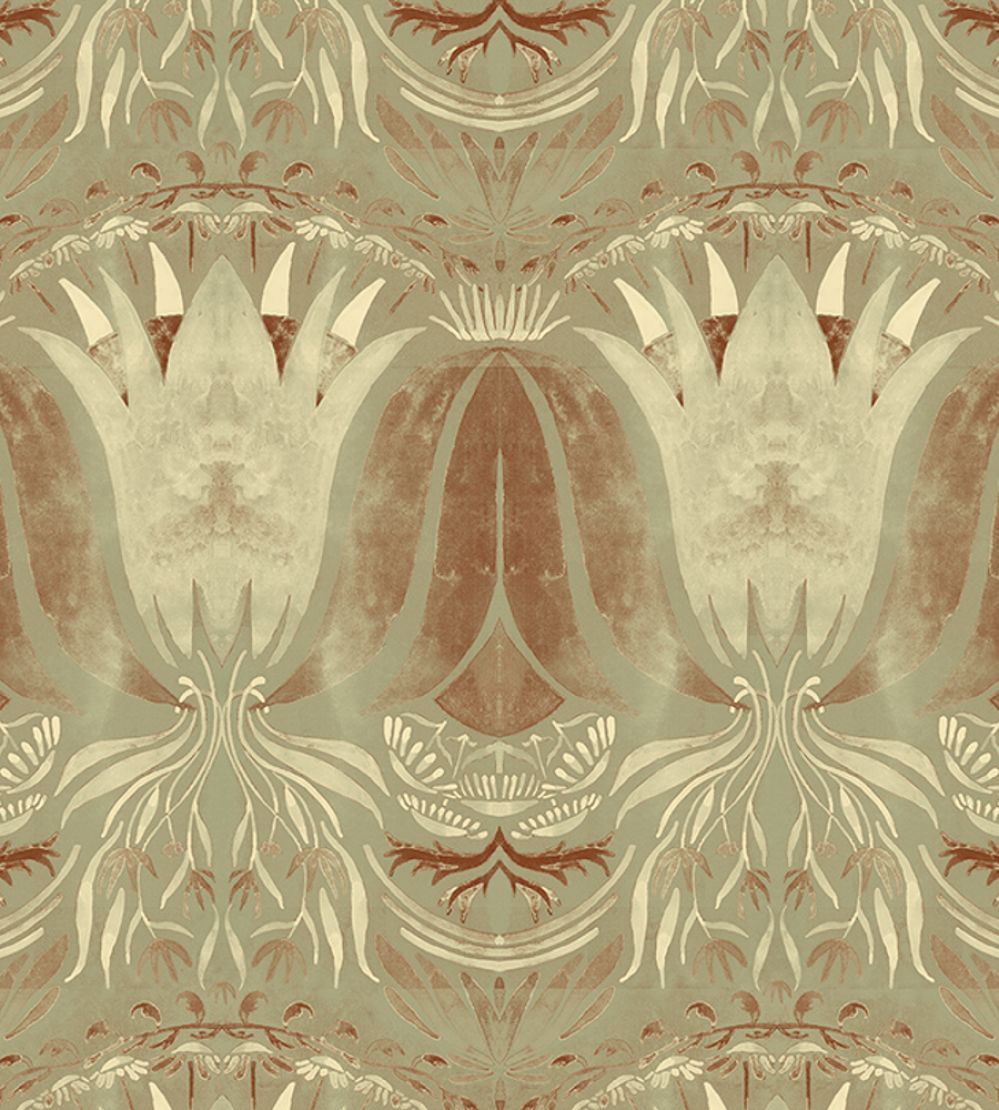Palau Wallpaper by Tres Tintas Green