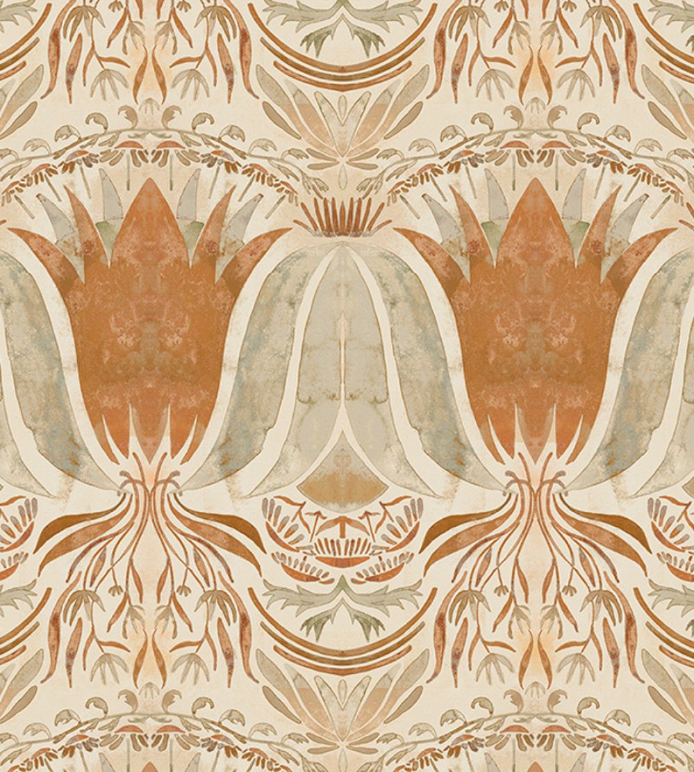Palau Wallpaper by Tres Tintas Orange