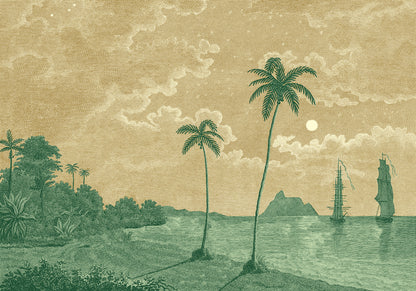 Palm Beach Yellow mural by Rebel Walls
