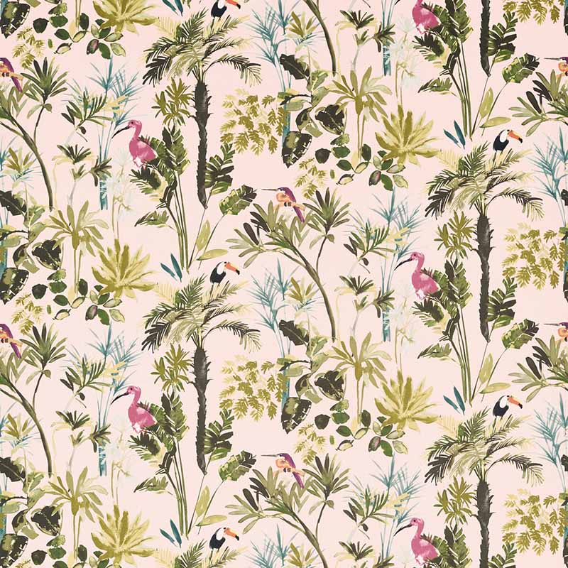Palm Blush Velvet fabric by Clarke & Clarke