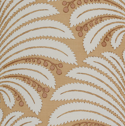 Palm Garden Beige / Hazelnut on Almost White wallpaper by Quadrille