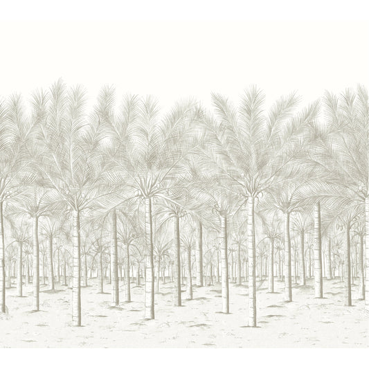 Palm Grove Mural by Thibaut in Beige (TM13948)