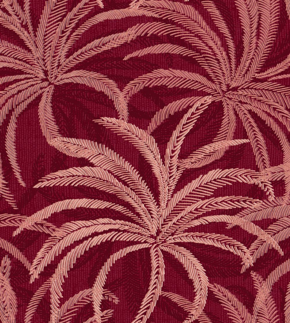 Palmetto Fabric by Arley House Pomegranate
