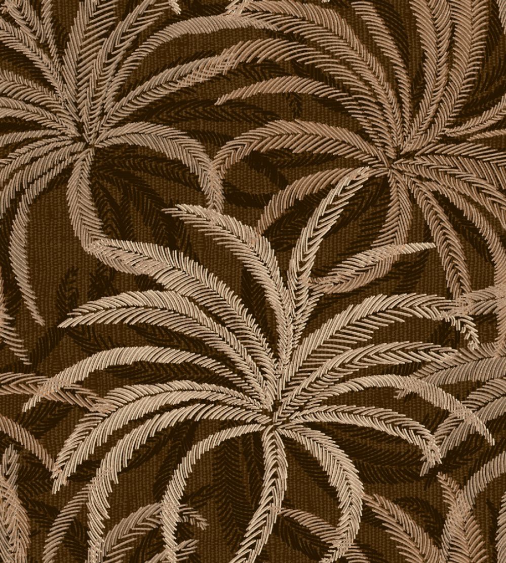 Palmetto Fabric by Arley House Umber