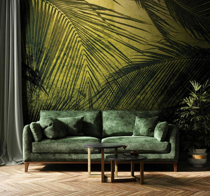 Palms mural by Coordonné in Campo, shown in a styled room