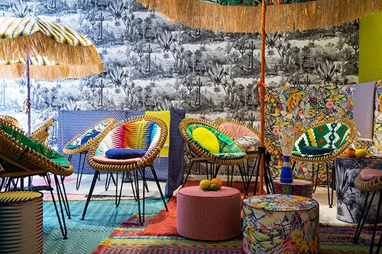 Pampa Fabric by Pierre Frey shown in a room setting (view 1)