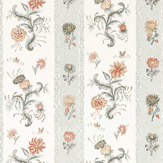 Papaver Stripe Tuscan Pink/Nimbus wallpaper by Zoffany
